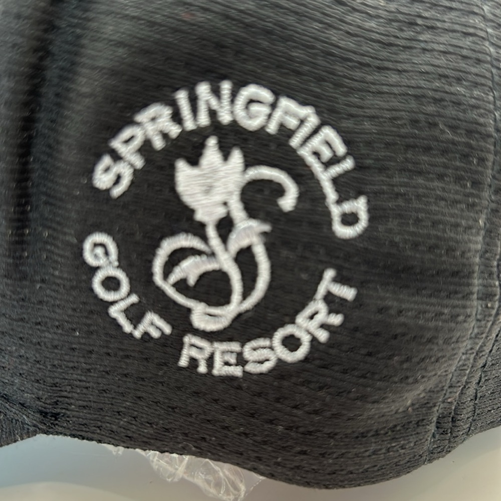 Springfield Golf Resort Black Golf Cart baseball cap SnapBack - Picture 7 of 12